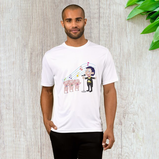 T-shirt Chant de garçon avec chorale à trois cochons (Créateur téléchargé)