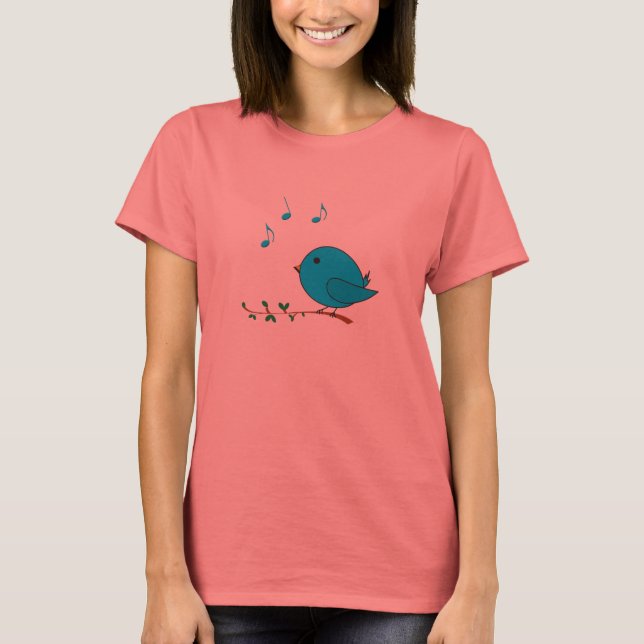 T-shirt chant des oiseaux bleus (Devant)