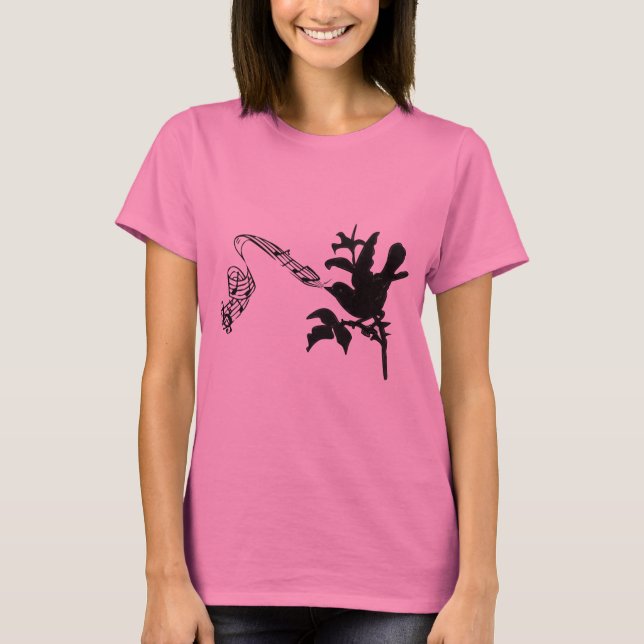 T-shirt Chant Vintage musical Black Bird (Devant)