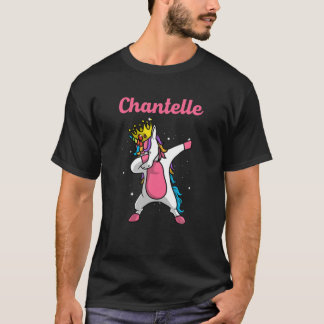 T-shirt CHANTELLE Nom Anniversaire Personnalisé Dabbing Un