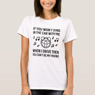 T-shirt Chanter Dans La Voiture