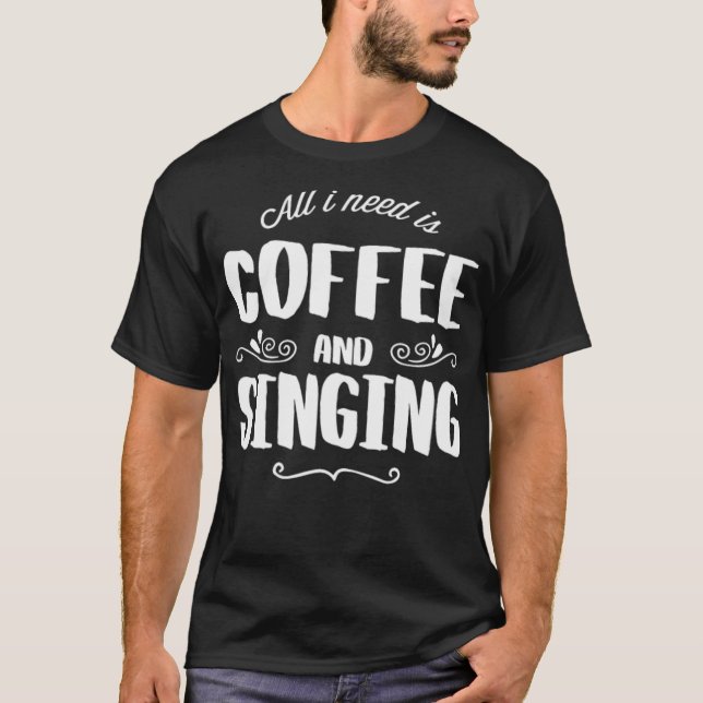 T-shirt Chanter et escalade de chat noir (Devant)