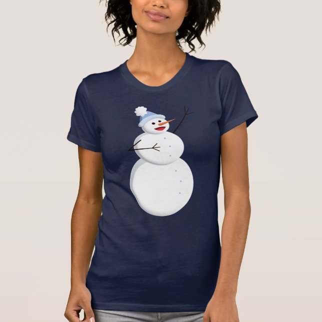 T-shirt Chanter Happy Snowman (Devant)