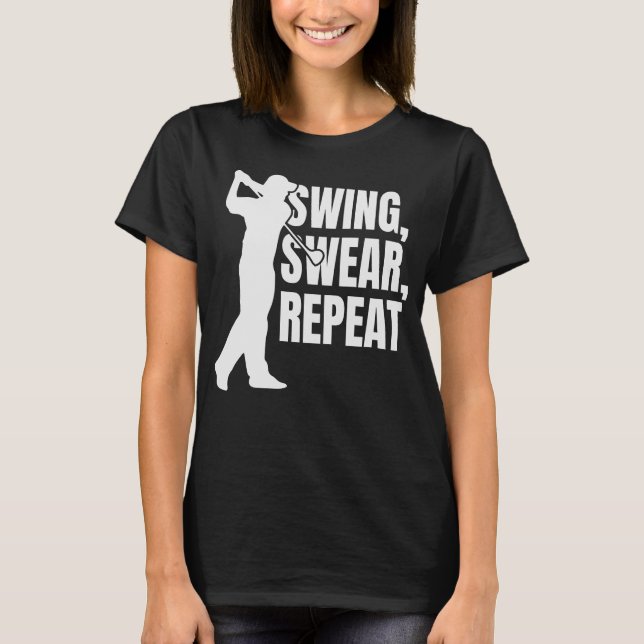 T-shirt Chanter, jurer, répéter Funny Golf (Devant)