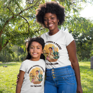 T-shirt CHANTER MERCI ET PRIER Maman Fille