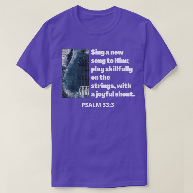 T-shirt Chanter une nouvelle chanson pour lui Jouer des co (Design devant)