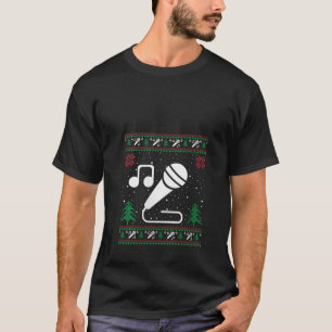 T-shirt Chanteur amusant Santa Hat Ugly Christmas Sweater 