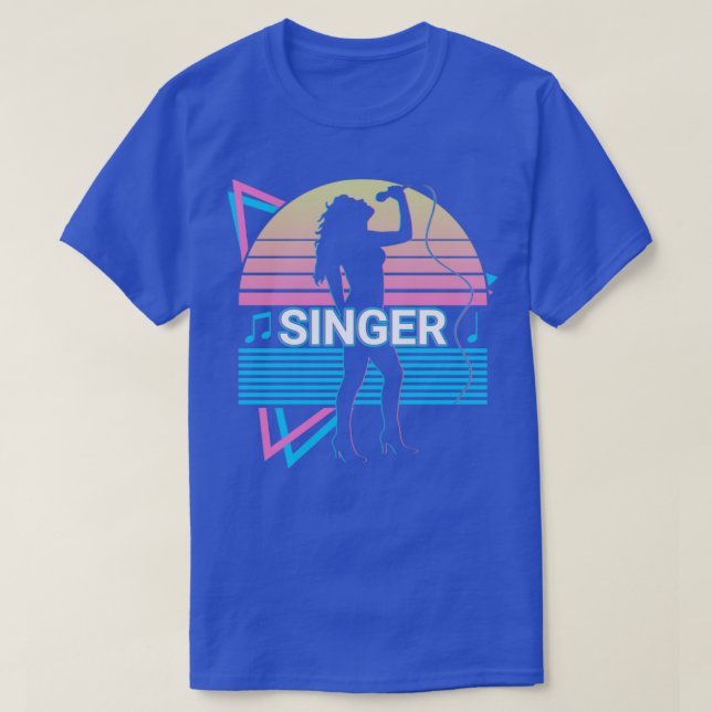 T-shirt Chanteur chanter Rétro (Design devant)