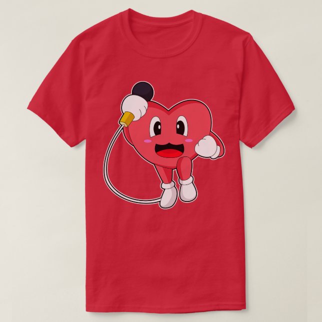 T-shirt Chanteur de coeur Microphone (Design devant)