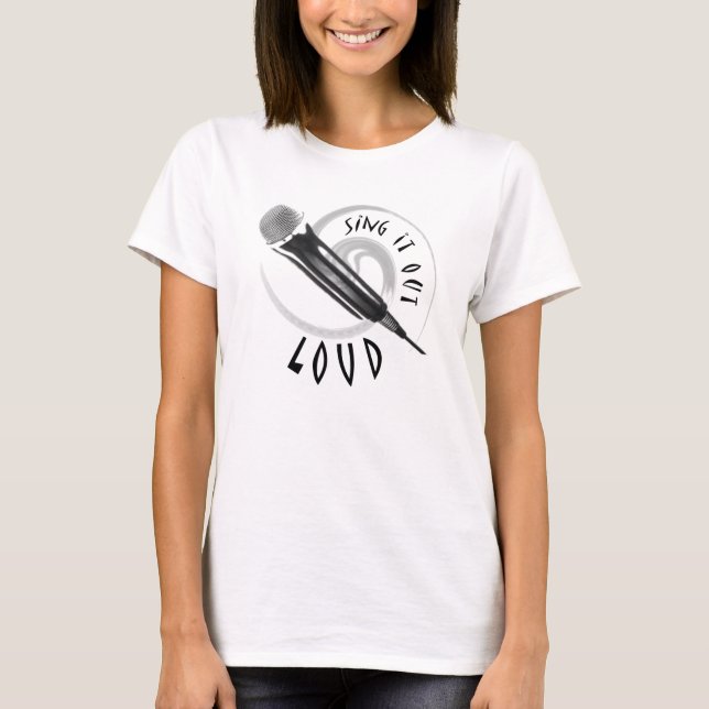 T-shirt Chanteur de karaoke ou acte musical - conception (Devant)