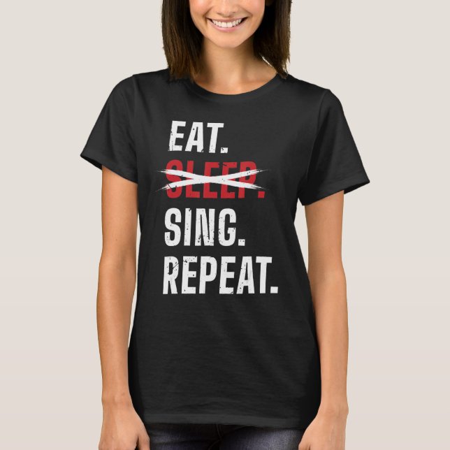 T-shirt Chanteur de l'opéra Répéter la chanson du sommeil (Devant)