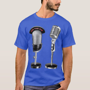 T-shirt Chanteur de musique Vintage rétro Vieux Microphone