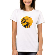 Chanteur Silhouette avec Oiseaux