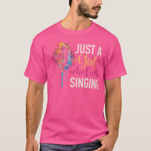 T-shirt Chanteur Vintage Microphone Chanter Girl Choir Ope