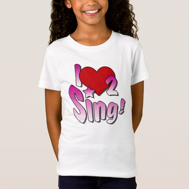 T-Shirt Chanteurs, I Love 2 Sing (Devant)