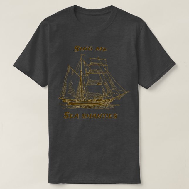 T-shirt Chantez-moi Sea Shûtes Wellerman Thé Sucre Et Rhum (Design devant)