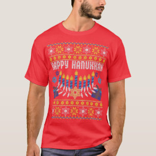 T-shirt Chanukah Dons Heureux Hanoukka Ménor de Noël laid