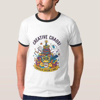T-shirt Chaos créatifs" Chat drôle pour les artistes et le