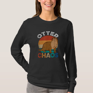 T-shirt Chaos de loutre pour hommes femmes amateur de lout