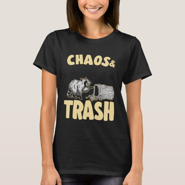 T-shirt Chaos & Trash Garbage Panda  Raccoon  1 (Devant)