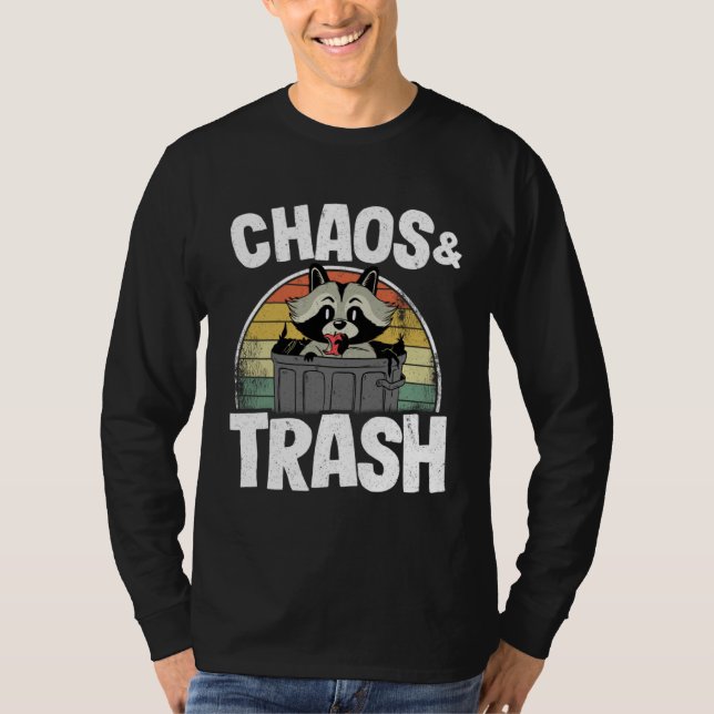 T-shirt Chaos & Trash Garbage Panda Raccoon 1 (Devant)