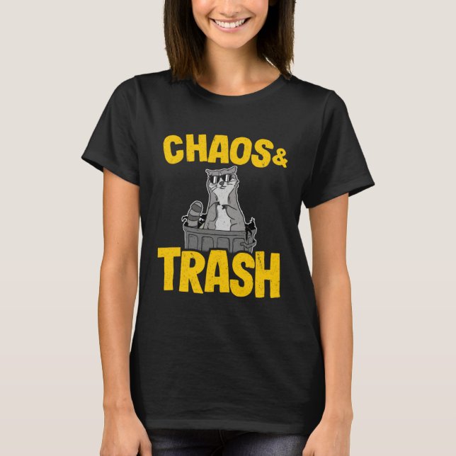 T-shirt Chaos & Trash Garbage Panda  Raccoon  6 (Devant)