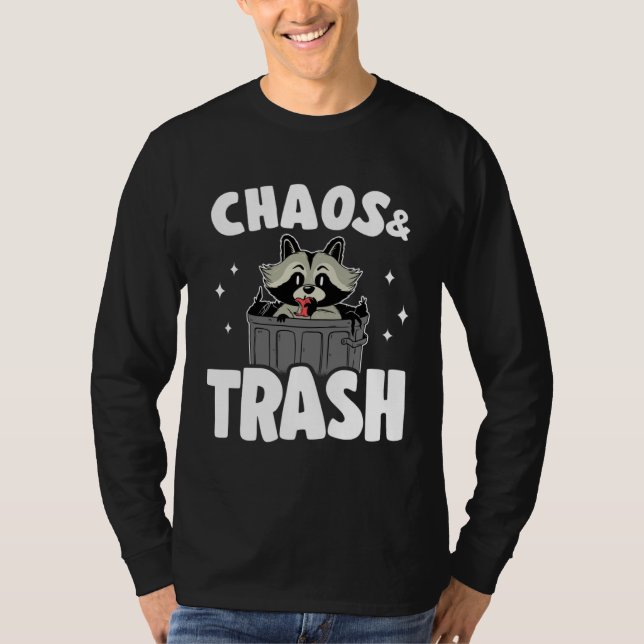 T-shirt Chaos & Trash Garbage Panda Raccoon  6 (Devant)