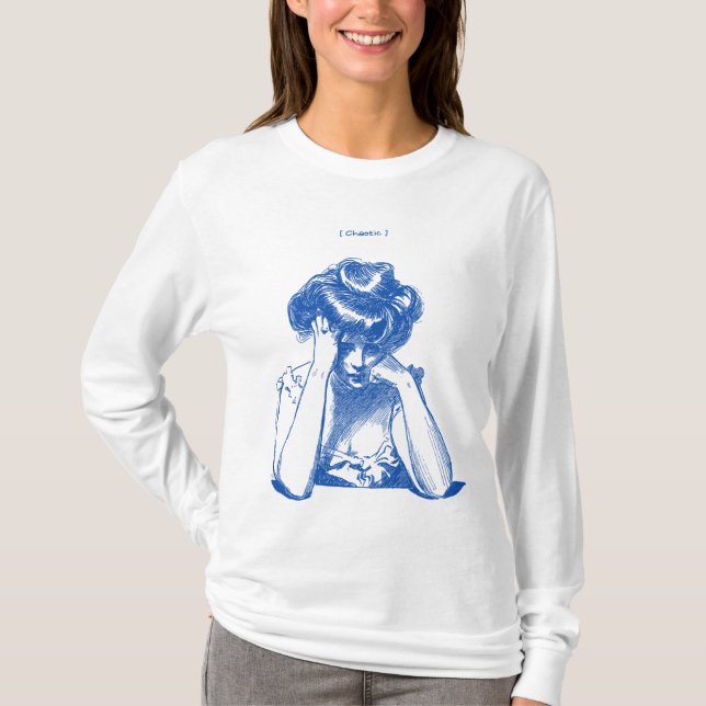 T-shirt Chaotique - Style d'esquisse rétro (Devant)