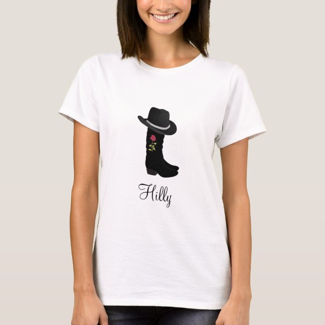 T-shirt Chapeau Country & Bottes (Devant)