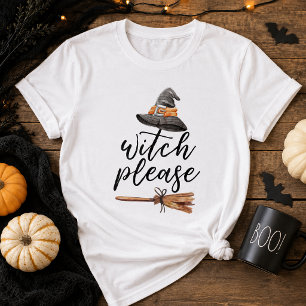 T-shirt Chapeau de balai Sorcière s'il vous plaît