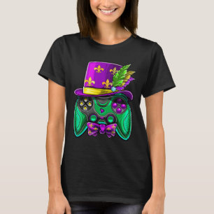 T-shirt Chapeau de bouffon de manette de jeu vidéo Mardi G
