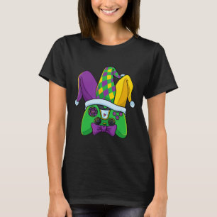 T-shirt Chapeau de bouffon de manette de jeu vidéo Mardi G