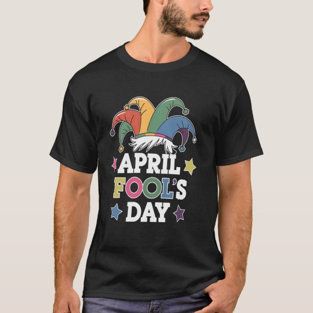 T-shirt Chapeau de bouffon de Poisson d'avril Cadeau de fa (Devant)