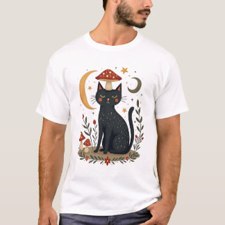 T-shirt Chapeau de champignon pour chat Cottagecore chaton
