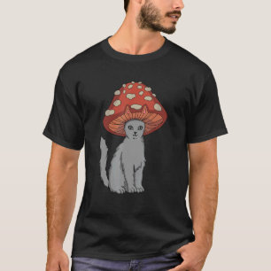 T-shirt Chapeau de champignon pour chat esthétique Cottage