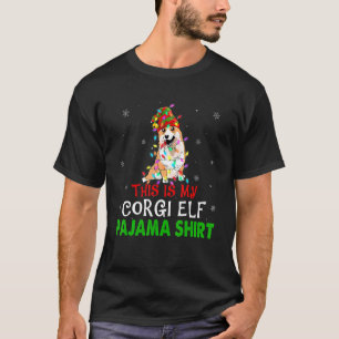 T-shirt Chapeau de chien de Noël Corgi Elfe pour papa mama