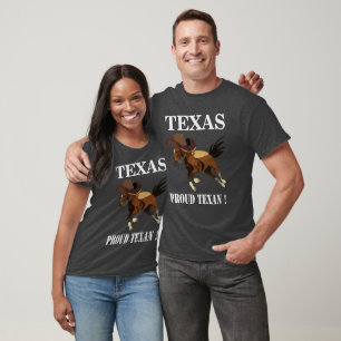T-shirt Chapeau de Cowboy Cheval Fier Texan Texas