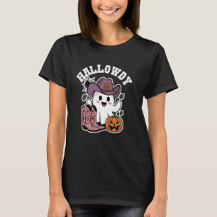 T-shirt Chapeau de cowboy Halloween Hallowdy Bottes Citrou