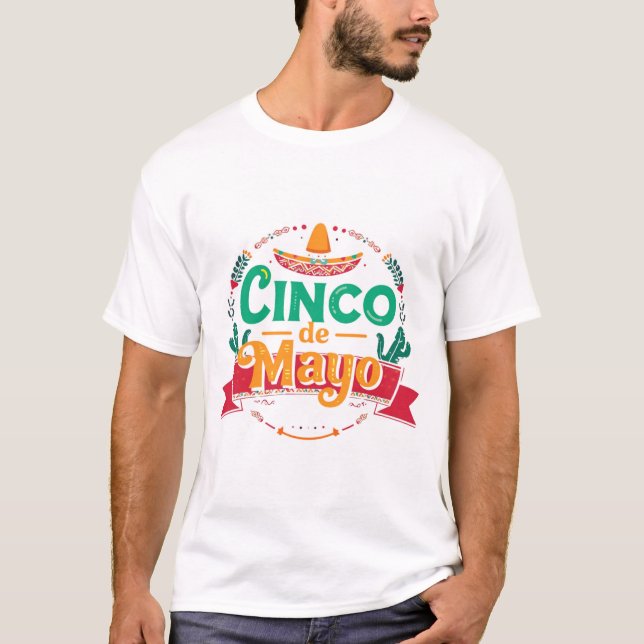 T-shirt Chapeau de Fête de Cinco de Mayo (Devant)