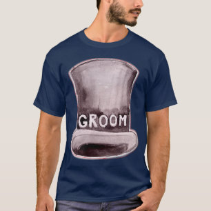 T-shirt Chapeau de marié homme Mignon fiançailles Mariage 