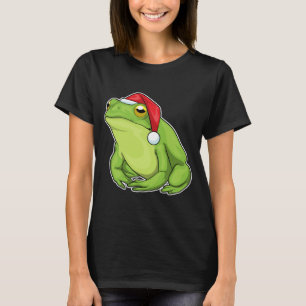T-shirt Chapeau de Noël de la grenouille