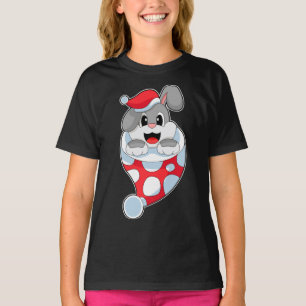 T-shirt Chapeau de Noël de lapin