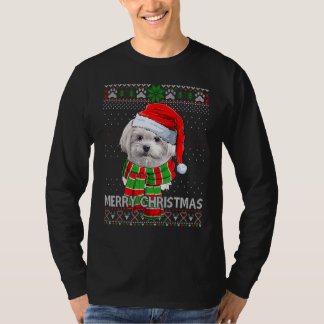 T-shirt Chapeau de Noël Maltais Santa   Swea de Noël laid