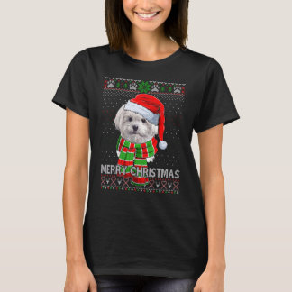 T-shirt Chapeau de Noël Maltais Santa   Swea de Noël laid