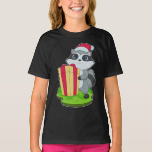 T-shirt Chapeau de Noël Racoon