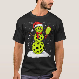 T-shirt Chapeau de Père Noël Bonhomme de Neige Xmas Pickle
