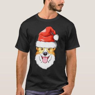 T-shirt Chapeau de Père Noël Corgi Noël Corgi