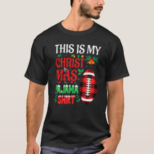 T-shirt Chapeau de Père Noël en pyjama de Noël USA Footbal