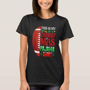 T-shirt Chapeau de Père Noël en pyjama de Noël USA Footbal
