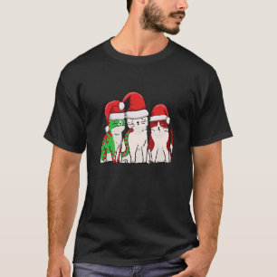 T-shirt Chapeau de Père Noël pour chat, Pyjama de Noël, Ch